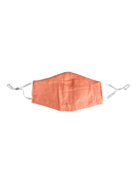 

White&peach Chikan Face Mask Set of 6
