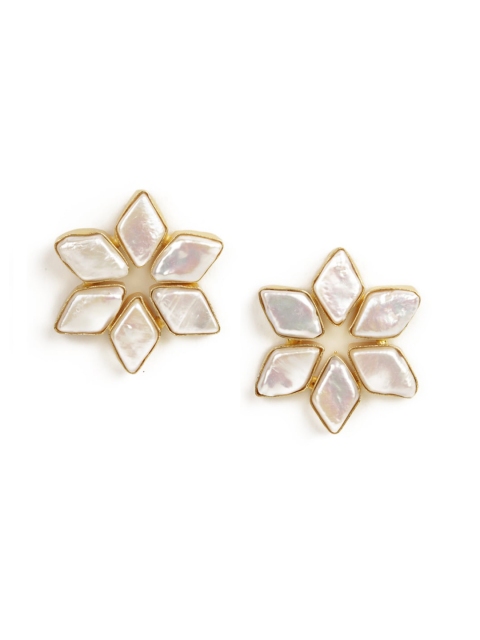 

NAMASYA Baroque Pearl Star Studs Earrings, Gold