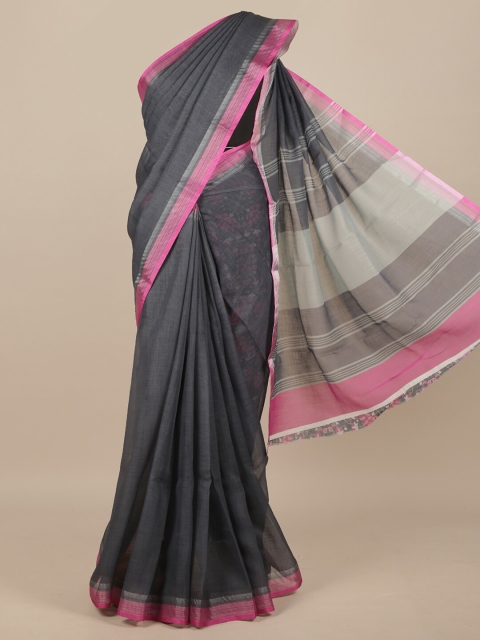 

Pothys Grey Linen Blend Saree