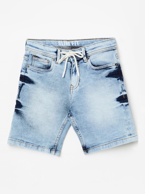 

Fame Forever by Lifestyle Girls Blue Slim Fit Mid-Rise Denim Shorts