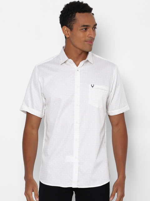 

Allen Solly Men White Slim Fit Checked Casual Shirt