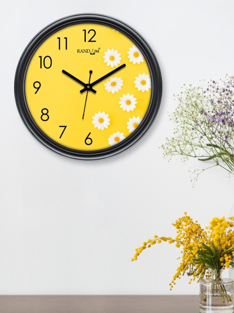

RANDOM Yellow & Black Printed Contemporary Wall Clock 30 cm