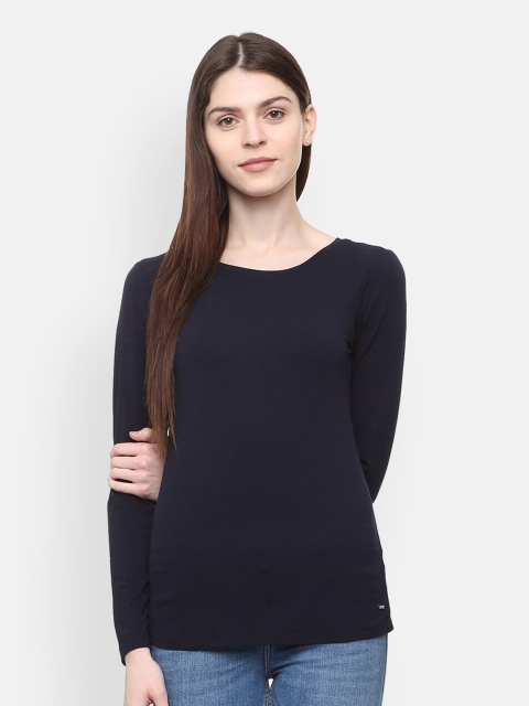 

Allen Solly Woman Navy Blue Regular Top