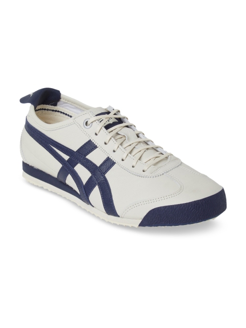 

Onitsuka Tiger Unisex White Striped Leather Sneakers
