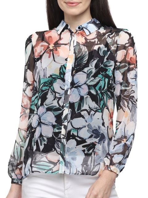

Phase Eight Women Multicoloured Floral Printed Sheer Casual Shirt, Multi
