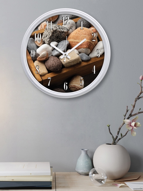 

RANDOM White & Black Printed Contemporary Wall Clock