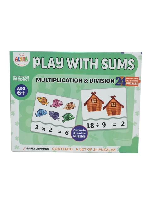 

DukieKooky Kids Green & White Play With Sums Puzzle