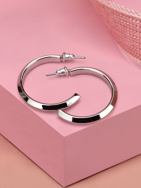 

Accessorize Silver-Plated Circular Half Hoop Earrings