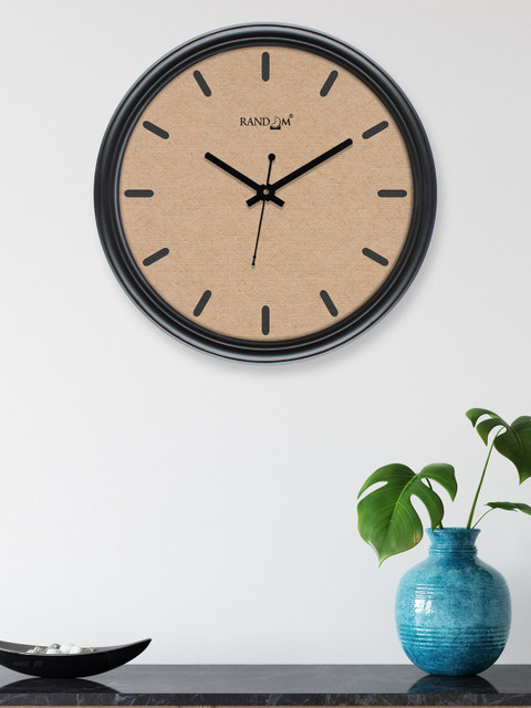 

RANDOM Black & Beige Contemporary Wall Clock