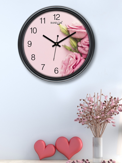 

RANDOM Pink & Black Printed Contemporary 30.48 Wall Clock