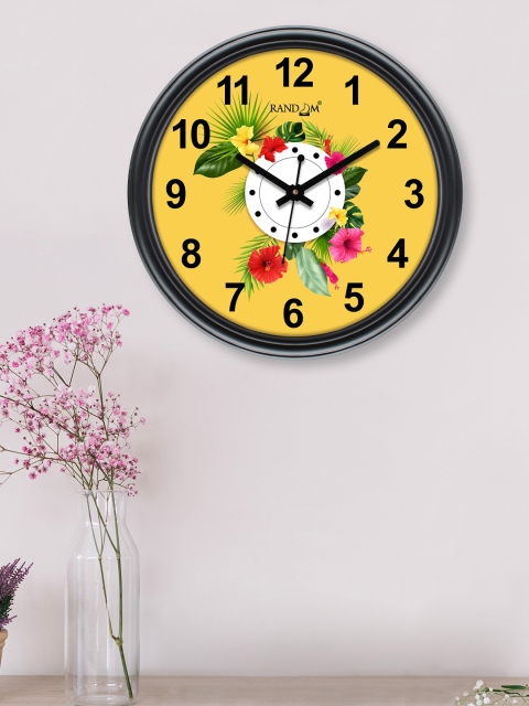 

RANDOM Yellow & Pink Printed Contemporary Wall Clock 30 cm