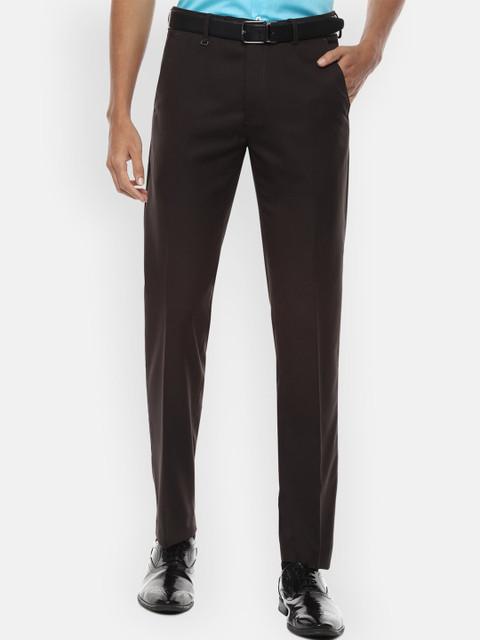

Van Heusen Men Brown Slim Fit Formal Trousers