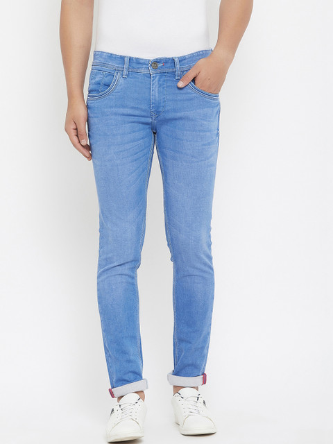 

American Archer Men Blue Skinny Fit Low-Rise Light Fade Stretchable Jeans