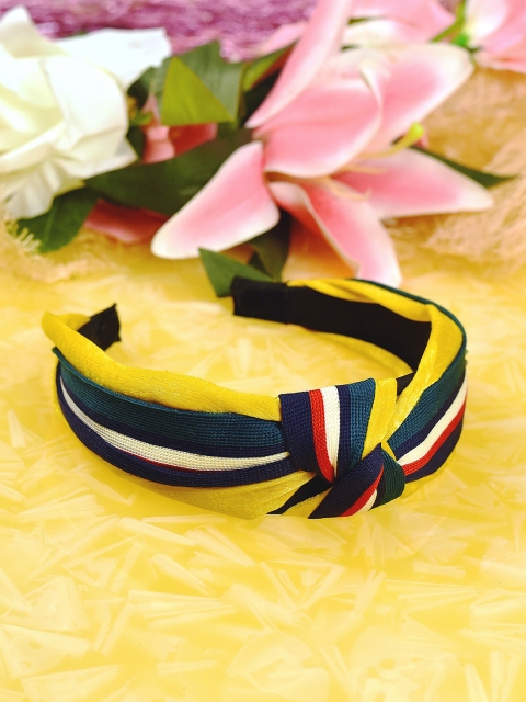 

YoungWildFree Women Yellow & Navy Blue Hairband