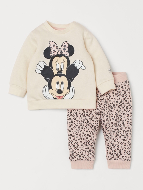 

H&M Girls White & Pink 2-Piece Sweatshirt Set