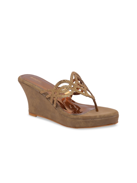 

Rocia Gold-Toned Embellished Wedge Sandals