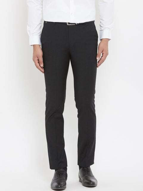 

Canary London Men Black Slim Fit Formal Trousers