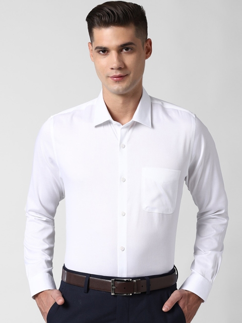

Peter England Elite Men White Slim Fit Casual Shirt