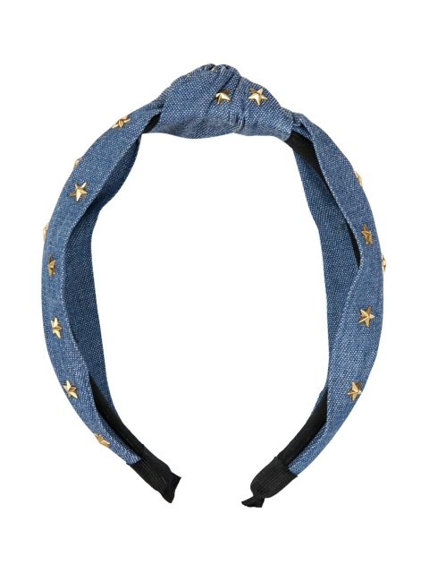 

YoungWildFree Women Blue & Gold-Toned Embellished Hairband