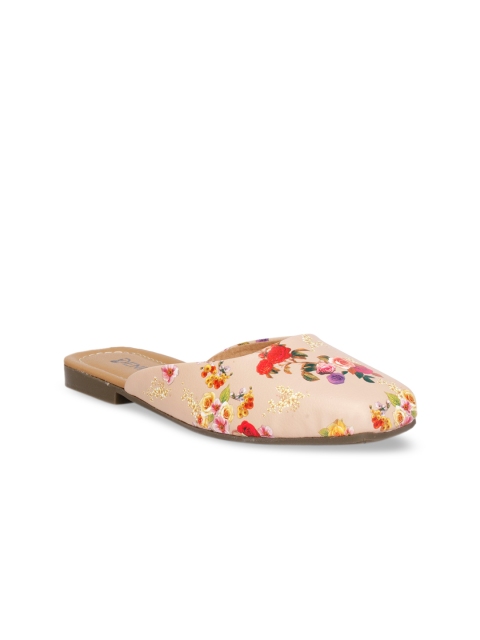 

Denill Women Beige Printed Mules Flats