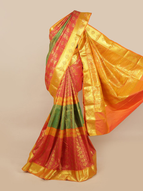 

Pothys Pink & Golden Woven Design Saree