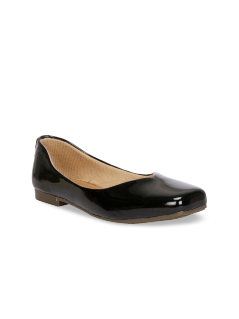 

Denill Women Black Solid Glossy Ballerinas Flats