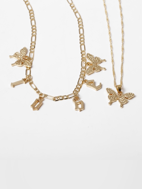 

YoungWildFree Gold-Toned Brass Gold-Plated Layered Necklace