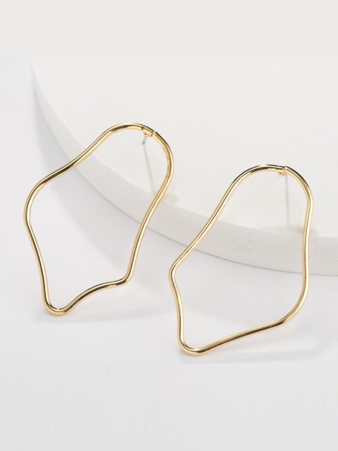 

YoungWildFree Gold-Toned Contemporary Hoop Earrings