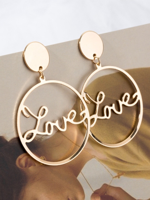 

YoungWildFree Women Gold-Toned Classic Drop Earrings