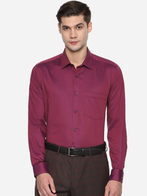 

Van Heusen Men Purple Textured Regular Fit Formal Shirt