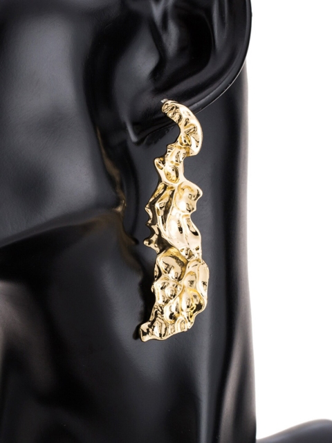 

YoungWildFree Women Gold-Toned Contemporary Drop Earrings