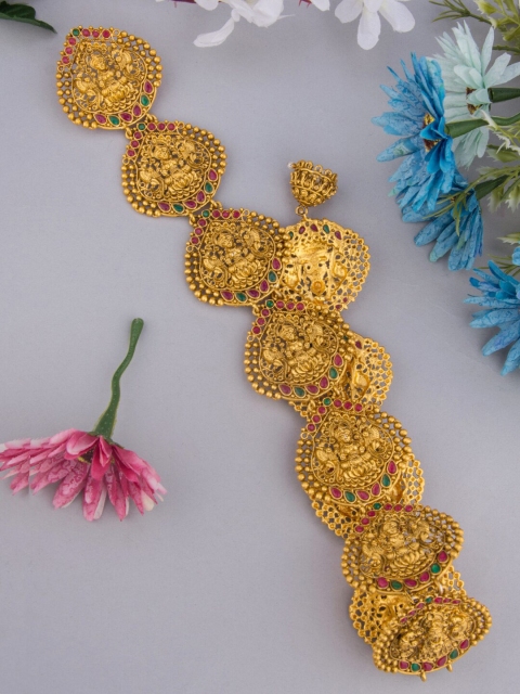 

Alankruthi Women Gold-Toned & Green Hair Accessory