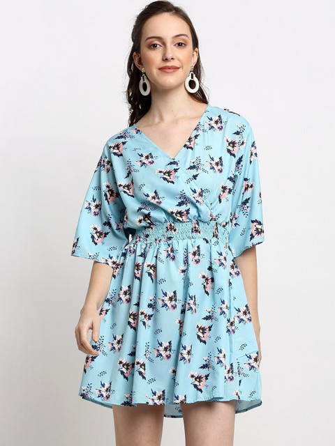

DIVA WALK EXCLUSIVE Blue Floral Mini Dress