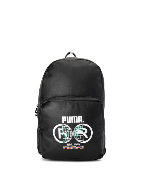 

Puma Unisex Black & White Brand Logo Backpack
