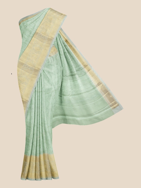 

Kalamandir Green & Golden Woven Design Banarasi Saree