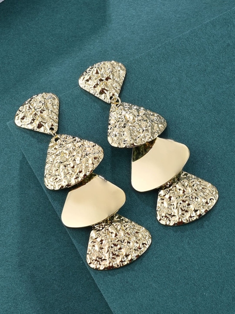 

YoungWildFree Gold-Plated Rhinestone Contemporary Drop Earrings