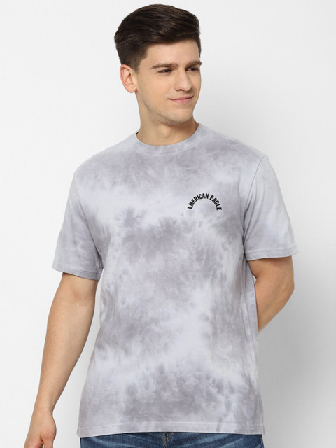 

AMERICAN EAGLE OUTFITTERS Men Grey Dyed T-shirt