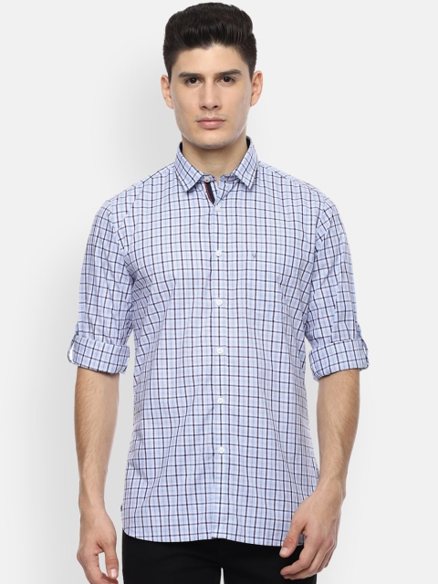 

Van Heusen Sport Men Blue Slim Fit Checked Casual Shirt