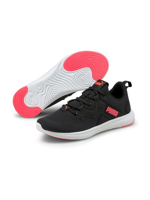 

Puma Women Black Woven Design Softride Vital Running Shoes