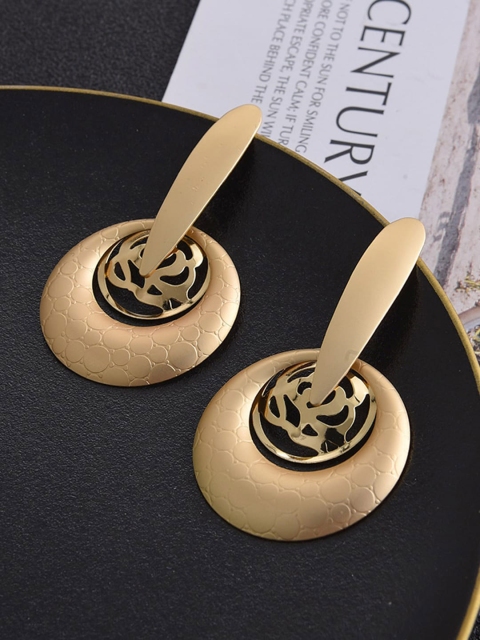 

YoungWildFree Women Gold-Toned Contemporary Drop Earrings
