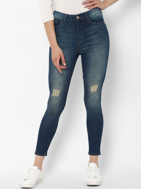 

Allen Solly Woman Women Navy Blue Mildly Distressed Heavy Fade Jeans