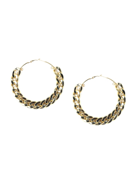 

YoungWildFree Gold-Toned Contemporary Hoop Earrings