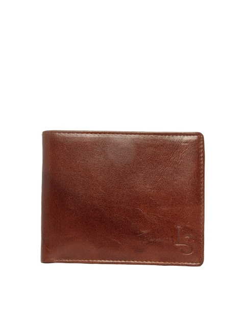 

LOUIS STITCH Men Brown Textured Leather Two Fold Wallet