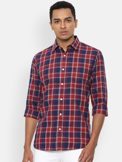 

Van Heusen Sport Men Red Slim Fit Checked Casual Shirt