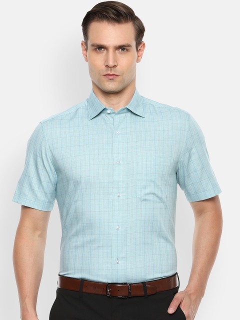 

Louis Philippe Men Blue Checked Casual Shirt