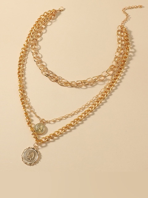 

YoungWildFree 18k Gold Plated Brass Layered Necklace