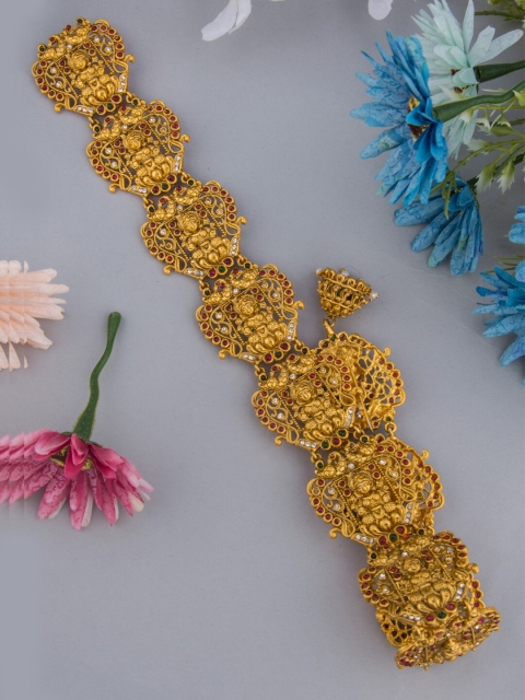 

Alankruthi Women Gold-Toned & Magenta Hair Accessory