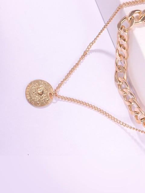 

YoungWildFree Gold-Toned Brass Gold-Plated Layered Necklace