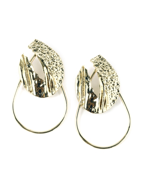 

YoungWildFree Gold-Toned Contemporary Hoop Earrings
