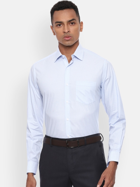 

Van Heusen Men Blue Pin Striped Regular Fit Formal Shirt